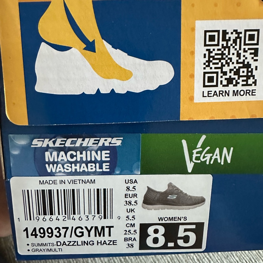 Skechers Slip-Ins Charcoal Sneakers - Picture 5 of 5